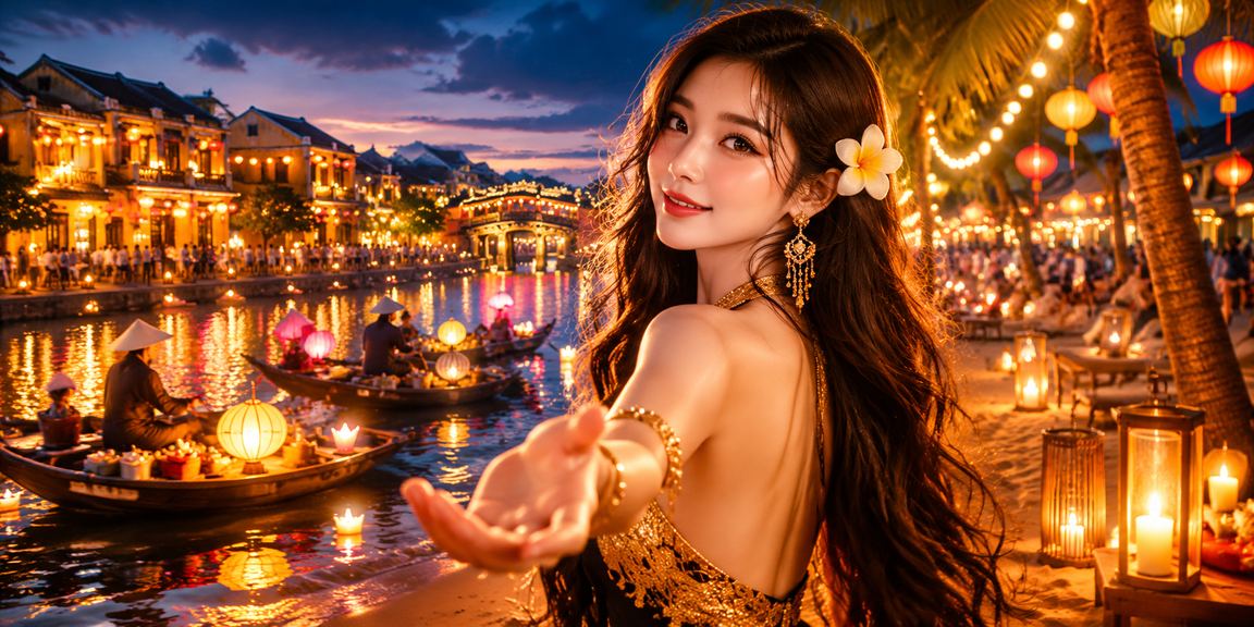 Đèn lồng Hội An lung linh về đêm gợi lên hình ảnh giải trí cân bằng và có trách nhiệm