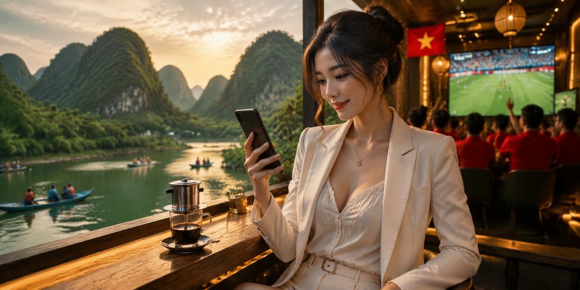 Khung cảnh yên bình tại Ninh Bình kết hợp không khí giải trí trực tuyến